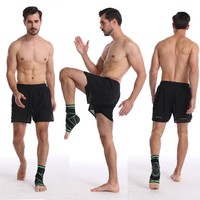 WOSWEIR Bande de compression élastique pour cheville, support de protection en nylon, attelle pour hommes et femmes, équipement de sport, football