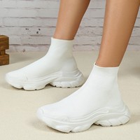 Nouvelle Arrivée 2025 – Baskets Chaussettes Tricotées à Semelle Souple, Respirantes et Confortables, Chaussures Décontractées à Enfiler pour la Marche en Extérieur