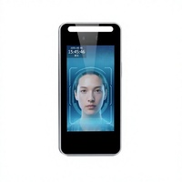 Système de contrôle d'accès par reconnaissance faciale à lumière visible IA, 5 pouces, pointage des heures Linux avec empreinte digitale