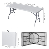 Ensembles de mobilier de jardin modernes de haute qualité en gros : tables et chaises pliantes en plastique pour camping et fêtes en extérieur