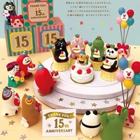 Décorations d'anniversaire sur le thème de la féerie pyramide japonaise, figurines d'animaux en résine faites à la main pour les célébrations festives sur table