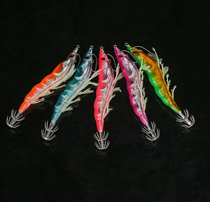 Esca Luminosa per <span class=keywords><strong>Calamari</strong></span>, Esca Bionica a Forma di Gamberetto con Amo a Ombrello, Vendita Diretta dalla Fabbrica - Product Image 2