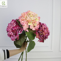 Fleurs d'hortensia artificielles de haute qualité, aspect réaliste, en latex bleu vert, grandes, pour la décoration de fête, de maison et de mariage