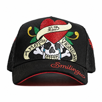 Gorra de Béisbol Deportiva de 5 Paneles con Estampado Personalizado de la Letra Jesús, Forro de Satén de Seda, Lona, Bordado Personalizado