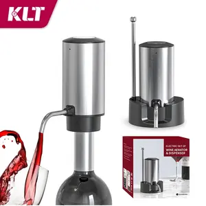 Type-C Rechargeable Automatic Wine Dispenser Electric Wine Aerator Pourer With Storage Base