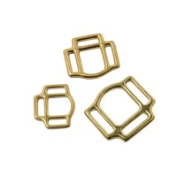 Gesper D-Ring Logam Tiga Lubang Profesional, Trendi, Klasik / Konektor Tiga Arah untuk Aksesoris Tas Kulit dan Harness