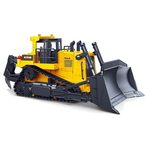 Bulldozer RC HUINA 1554 1:16, véhicule <span class=keywords><strong>de</strong></span> construction 11 canaux, camion en métal, machine télécommandée, voiture en alliage, jouet cadeau - Product Image 4