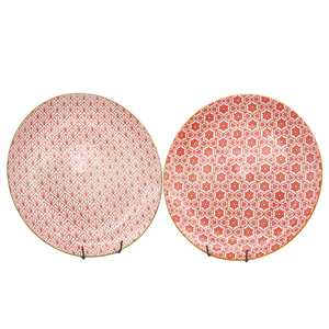 <span class=keywords><strong>Service</strong></span> de <span class=keywords><strong>vaisselle</strong></span> en porcelaine <span class=keywords><strong>rouge</strong></span> 10.5 "bon marché en vrac pour restaurant assiettes à dîner avec impression PAD - Product Image 3