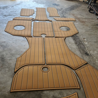 Plateforme de bain Monterey 264FS 2012, tapis de cockpit en mousse EVA imitation teck, style SeaDek MarineMat, auto-adhésif