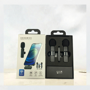 K9ติดปกเสื้อไมโครโฟนไร้สายแบบมืออาชีพไมโครโฟนเสียบแล้วเล่นไมโครโฟนสำหรับ <span class=keywords><strong>iPhone</strong></span> Android, YouTube, Vlog - Product Image 2