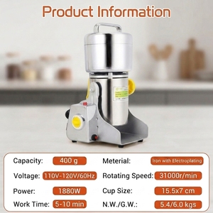 Moulin à épices, riz et poivre haute vitesse Boou Grain <span class=keywords><strong>Moulinex</strong></span> 400g pour petites entreprises - Product Image 2