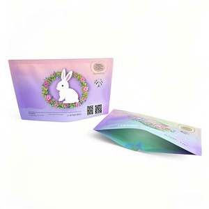 Custom Logo Child-Proof Resealable Mylar Pouch Durable Plastic Stand Exit Food Grade <b>Bag</b> for Cookies Chewing Gum Sushi Jelly - Product Image 2