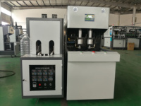 Machine de soufflage de bouteilles PET semi-automatique à 2 cavités contrôlée par PLC pour 5L, haute productivité