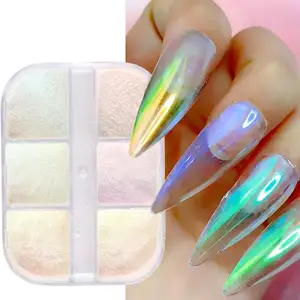 Color Shift Chameleon Mermaid Nail Powder Aurora Unicorn Chrome Powder