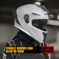 Nouveau casque de moto modulaire rabattable en ABS/PP/PC, certifié DOT, accessoires de course et de conduite