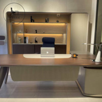 Bureau de direction/luxueux en panneaux de fibres de bois haute densité, directement de l'usine, table de direction moderne pour bureau