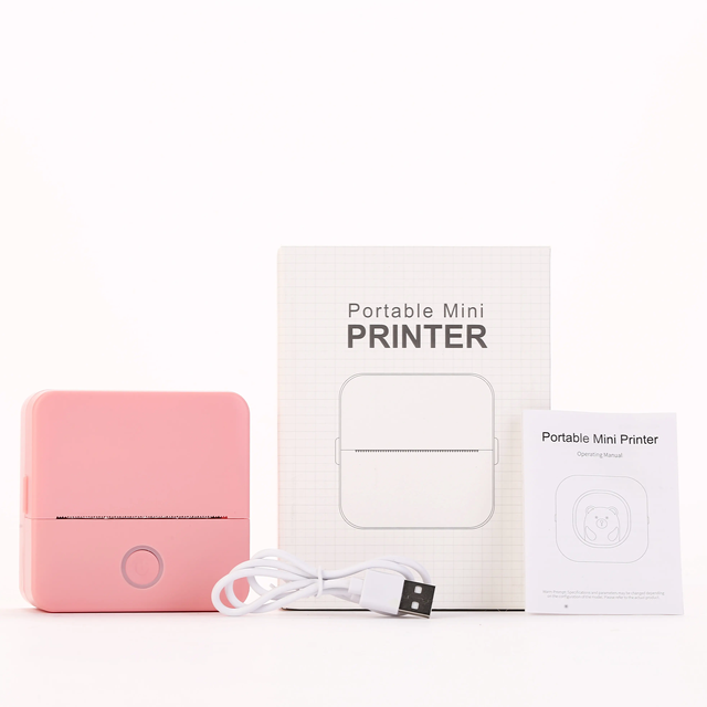 Portable Thermal Mini Photo for Printer for Kids Gift Inkless for Pocket Printer Android Mobile Devices Stock 1-Year