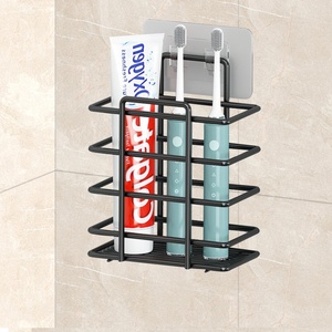 Estante de Ducha Moderno Negro sin Taladro, Nuevo Modelo, Organizador Adhesivo Metálico para Esquina de Baño, Cocina y Hogar - Product Image 5