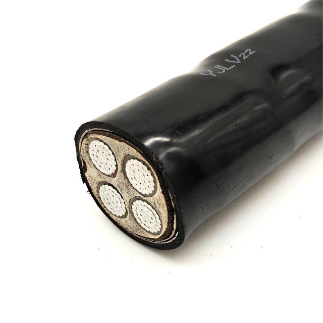 Durable 4-Core Aluminum Conductor Stranded Power Cable YJLV NA2XY 0.6/1kV Waterproof Underground Electrical Supply Wire