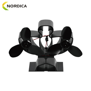 Ventilateur de poêle écologique moderne <span class=keywords><strong>Cheminée</strong></span> portable en aluminium Poêle à bois alimenté par la chaleur - Product Image 3