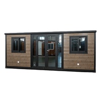 Maison préfabriquée à double aile extensible en conteneur, construction rapide, cuisine et salle de bain intégrées, pour villa/hôtel, installation facile, structure en acier