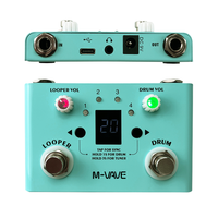 Looper Pedal with 30 Drum Kit 11 Minute Loop Capacity Tap Tempo for Bass Guitar Effects Includes Drum Machine