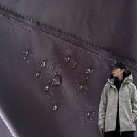 Tissu Pongee 320T 100% Polyester Microfibre Tissée Semi-Brillante avec Revêtement PU pour Veste d'Extérieur, Trench-Coat, Sacs à Dos et Sacs
