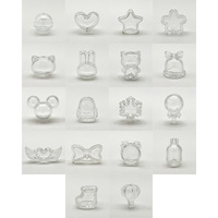 Combinaison de demi-coquilles transparentes en plastique pour accessoires de stylo de grande taille peints à la main, bijoux faits main DIY promotionnels