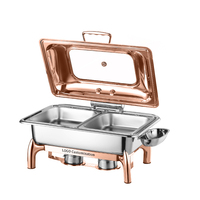 Autres Fournitures Hôtelières Service de Plats Chauffants en Acier Inoxydable pour Buffet, Chauffe-Plats de Restauration