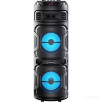 Altavoz Karaoke Portátil de 8 Pulgadas, 20W, Batería de Litio de 2400mAh, Luz de Malla Azul, Micrófono Inalámbrico, Control Remoto, Venta al Por Mayor