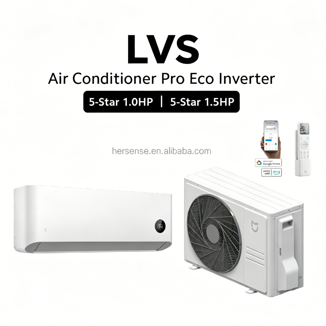 Wholesale 1/1.5HP Split Air Conditioner <strong>Inverter</strong> R32 Energy Saving Ghana Anti-Corrosion Golden Fin WiFi Smart <strong>AC</strong> <strong>2026</strong> New Foshan