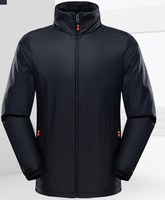 Chaqueta Softshell de invierno informal OEM para hombre, impermeable, con cierre de cremallera, tejido transpirable
