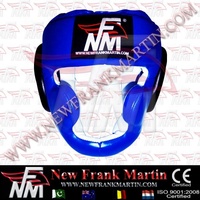 Casque de boxe NFM personnalisable en cuir, double usage, avec protection intégrale du visage, équipement de protection unisexe pour arts martiaux - Muay Thai, Krav, MMA