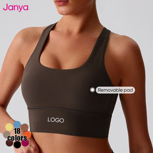 Completo Sportivo da Donna Janya In Pronta Consegna con Logo Personalizzato, Reggiseno Sexy con Spalline sulla Schiena e Leggings a Vita V, Abbigliamento per Fitness e Palestra, <span class=keywords><strong>Set</strong></span> Yoga - Product Image 4