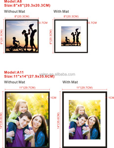 Ý tưởng sản phẩm mới bán buôn nhãn dán fotos Trọng lượng nhẹ khung ảnh 8x8 tường nhựa ABS 8 cái/hộp carton in kỹ thuật số - Product Image 3