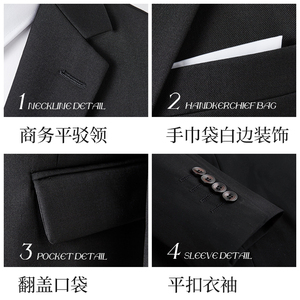 Costume d'Affaires avec Veste, Costumes d'Affaires pour Hommes, Costume d'Affaires pour Femmes, Robe de <span class=keywords><strong>Mariage</strong></span> pour Hommes - Product Image 6