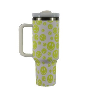 Stainless Steel Tumbler 40oz Insulated With Handle And Straw For Travel Customizable Logo - Product Image 5
