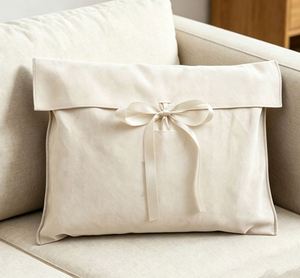 Pochette à rabat en toile avec logo personnalisé, housse anti-poussière pour vêtements de nuit, pyjamas, cadeaux, rangement et organisation - Product Image 2