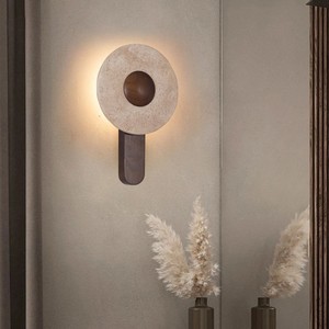 โคมไฟติดผนังหินหวงตง LED 220V ดีไซน์สไตล์เซน สำหรับห้องนอน โถงทางเดิน บันได - Product Image 1