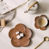 Sous-verres en bois naturel créatifs faits à la main, style fermier, empilables, pour plateau à tasses à thé, support de table pour salle à manger, mariage