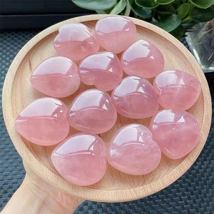 Natural Rose Quartz menara poles produk grosir Rose Quartz bola Hati kristal titik menara penyembuhan dekorasi batu - Product Image 6