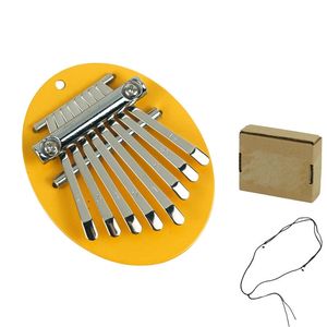 Mini Kalimba de 8 tonos de alta calidad, piano portátil para principiantes, pequeño piano de dedo con base de metal, colgante de juguete - Product Image 5
