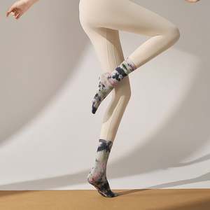 Long Anti-slip Yoga Sock Covers Pilates Socks Ballet-style Piled-up Calf Socks Women's Pure Cotton - Product Image 5