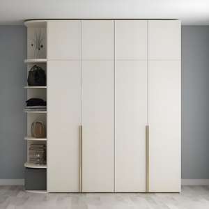 Armoire de rangement moderne pour chambre à coucher de maison vestiaire sectionnel avec armoire latérale armoire en bois - Product Image 3