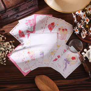 Tarjeta postal de flores, ramo de flores, tarjeta de felicitación, bendición, tarjetas postales plegables universales con flores pequeñas, impresión personalizada - Product Image 5