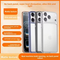 Coque de téléphone PC ultra-fine de 0,8 mm avec cadre dissipateur de chaleur pour iPhone 18 17 16 15 14 13 Pro Max – Protection antichoc
