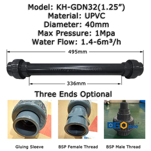 DGOzone pipa pencampur UPVC transparan, DN25 perlengkapan pencampur plastik 1 inci 2 inci 3 "tabung <span class=keywords><strong>Mixer</strong></span> statis DN50 - Product Image 4