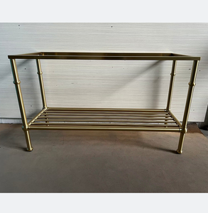 Khách sạn Boutique phòng khách bàn trang điểm Make-up Vanity bàn rửa giao diện điều khiển bằng thép không gỉ trong vàng satin Brass cái nhìn sang trọng 2026 - Product Image 4