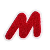Vente en gros d'uniforme scolaire personnalisé patchs de serviettes thermocollantes patchs de lettres brodés en chenille avec tissu logo personnalisé