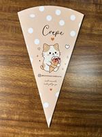 Boîte d'emballage en papier pour frites, crêpes et cornets à emporter, jetable et résistante à la chaleur